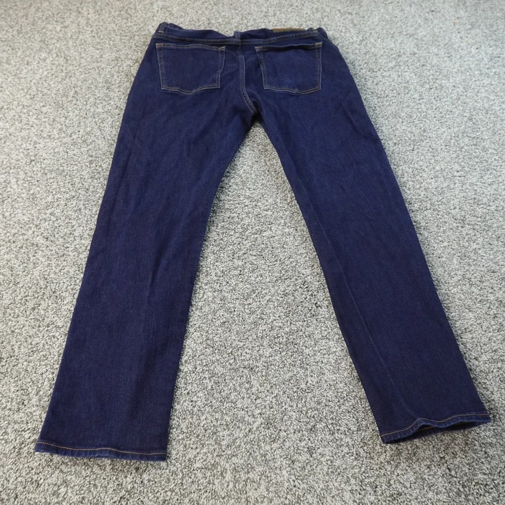 Peter Manning Jeans Mens 34X28 Dark Blue Denim Pants Classic Fit Preppy Straight